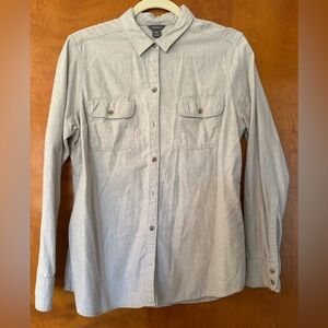 Eddie Bauer Natural Beige Women’s L Flannel Shirt